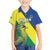 Personalized Sudan 1956-1970 Family Matching Short Sleeve Bodycon Dress and Hawaiian Shirt Secretary Bird Coat Of Arms