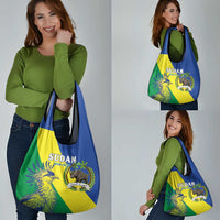 Personalized Sudan 1956-1970 Grocery Bag Secretary Bird Coat Of Arms