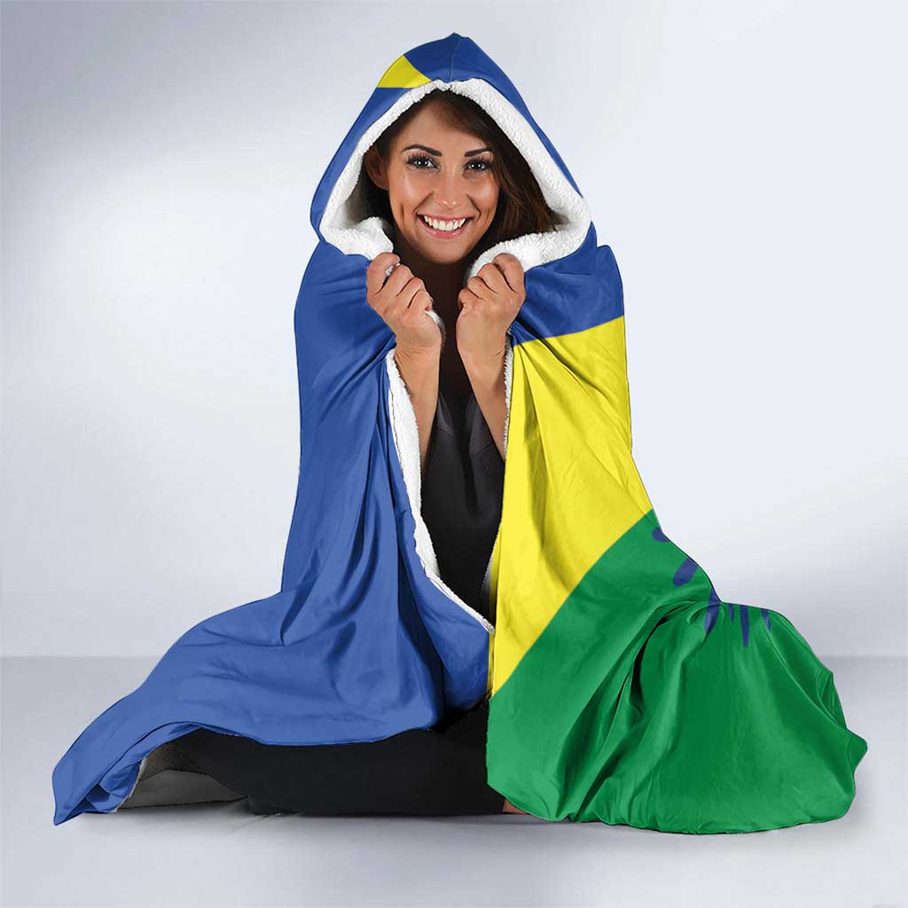 Personalized Sudan 1956-1970 Hooded Blanket Secretary Bird Coat Of Arms