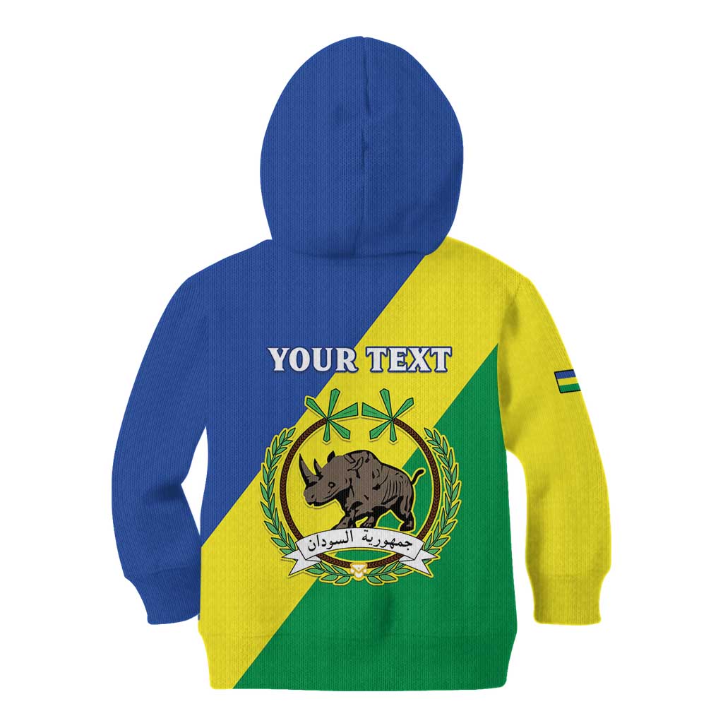 Personalized Sudan 1956-1970 Kid Hoodie Secretary Bird Coat Of Arms