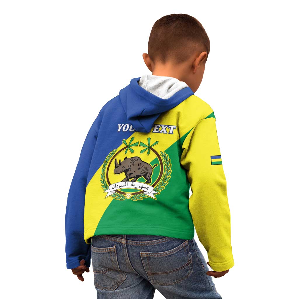 Personalized Sudan 1956-1970 Kid Hoodie Secretary Bird Coat Of Arms