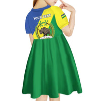 Personalized Sudan 1956-1970 Kid Short Sleeve Dress Secretary Bird Coat Of Arms