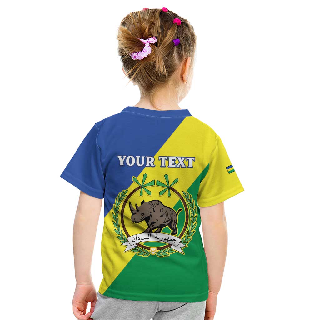 Personalized Sudan 1956-1970 Kid T Shirt Secretary Bird Coat Of Arms