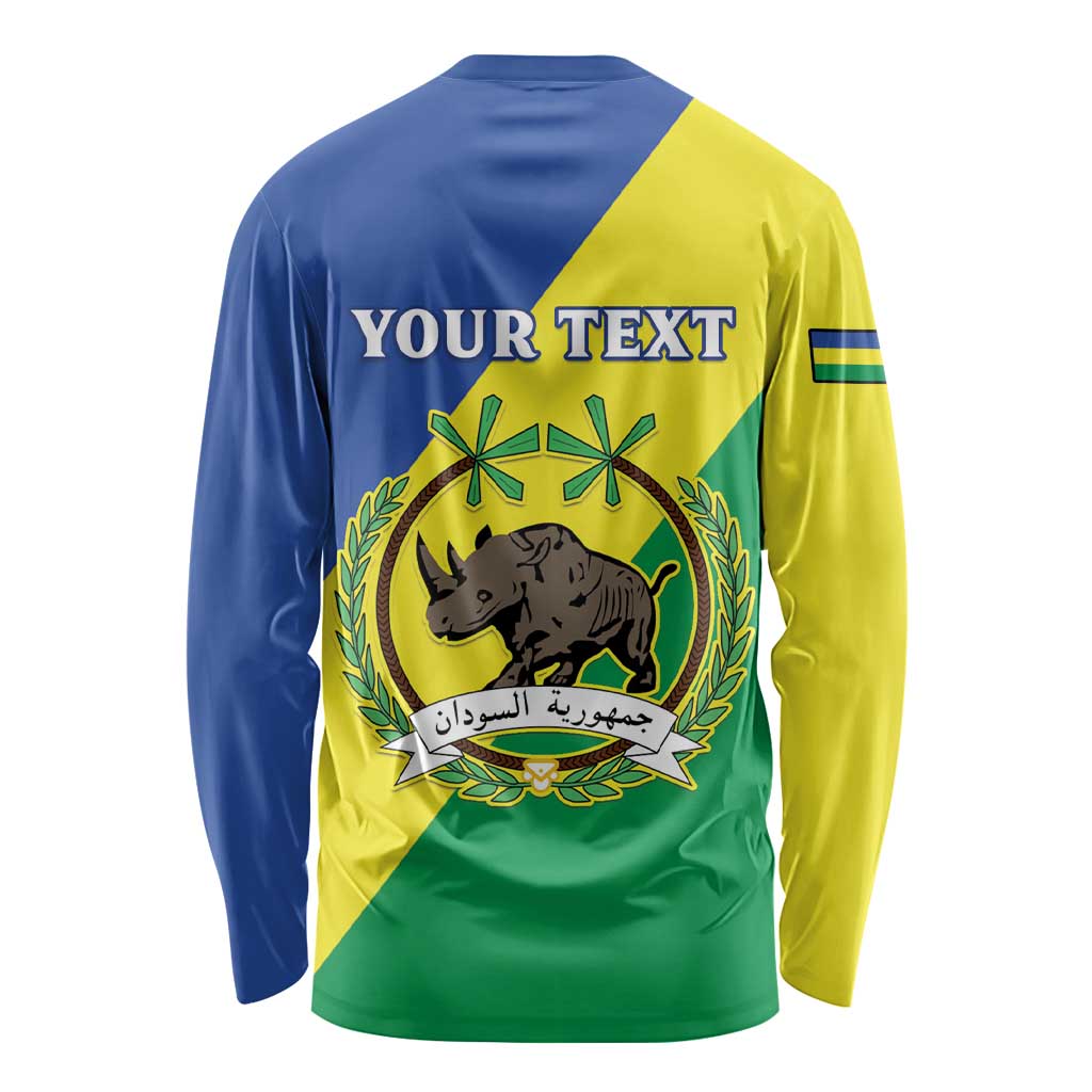 Personalized Sudan 1956-1970 Long Sleeve Shirt Secretary Bird Coat Of Arms