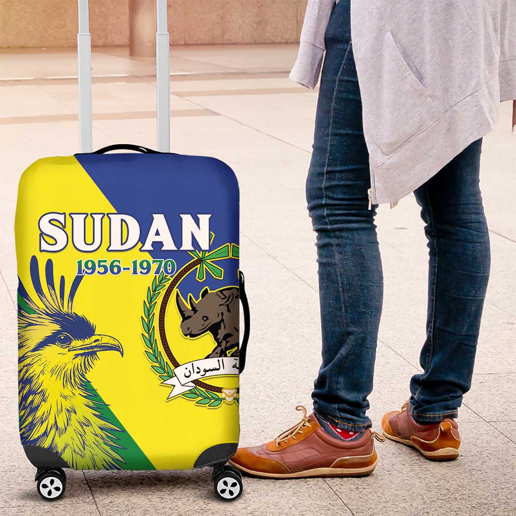 Personalized Sudan 1956-1970 Luggage Cover Secretary Bird Coat Of Arms