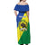 Personalized Sudan 1956-1970 Off Shoulder Maxi Dress Secretary Bird Coat Of Arms