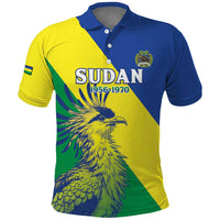 Personalized Sudan 1956-1970 Polo Shirt Secretary Bird Coat Of Arms