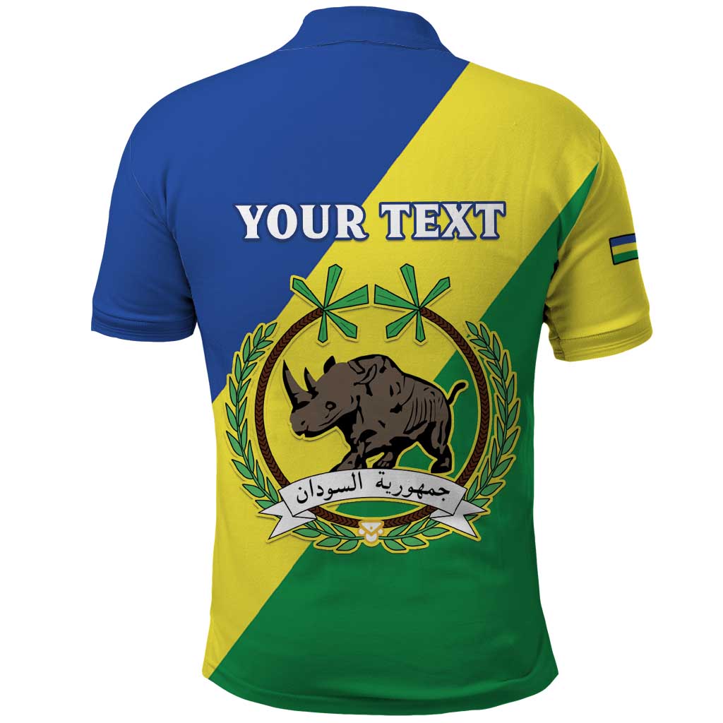 Personalized Sudan 1956-1970 Polo Shirt Secretary Bird Coat Of Arms