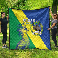 Personalized Sudan 1956-1970 Quilt Secretary Bird Coat Of Arms