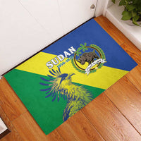 Personalized Sudan 1956-1970 Rubber Doormat Secretary Bird Coat Of Arms