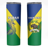 Personalized Sudan 1956-1970 Skinny Tumbler Secretary Bird Coat Of Arms