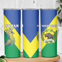 Personalized Sudan 1956-1970 Skinny Tumbler Secretary Bird Coat Of Arms