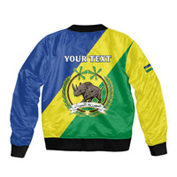 Personalized Sudan 1956-1970 Sleeve Zip Bomber Jacket Secretary Bird Coat Of Arms