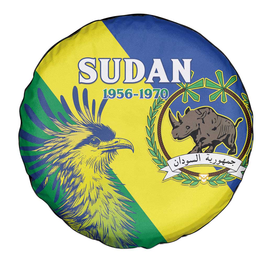 Personalized Sudan 1956-1970 Spare Tire Cover Secretary Bird Coat Of Arms