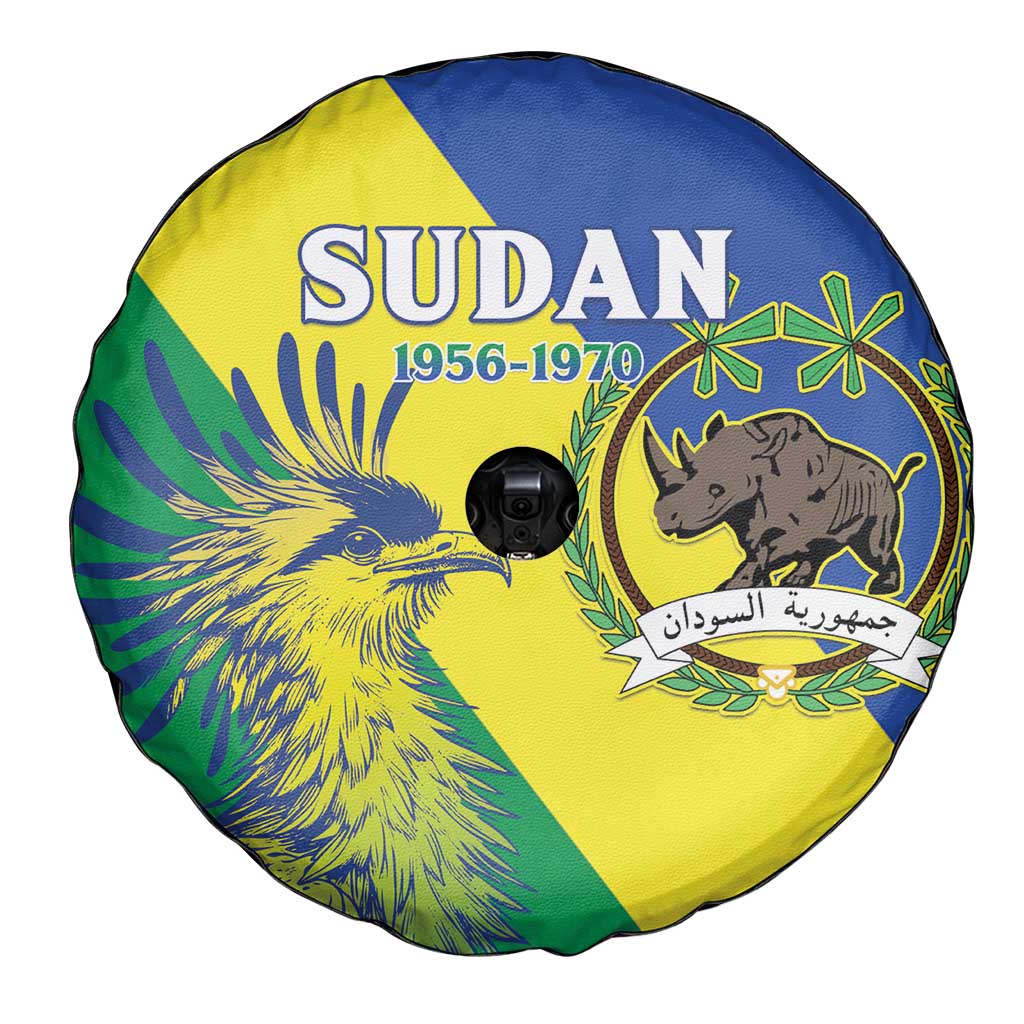 Personalized Sudan 1956-1970 Spare Tire Cover Secretary Bird Coat Of Arms