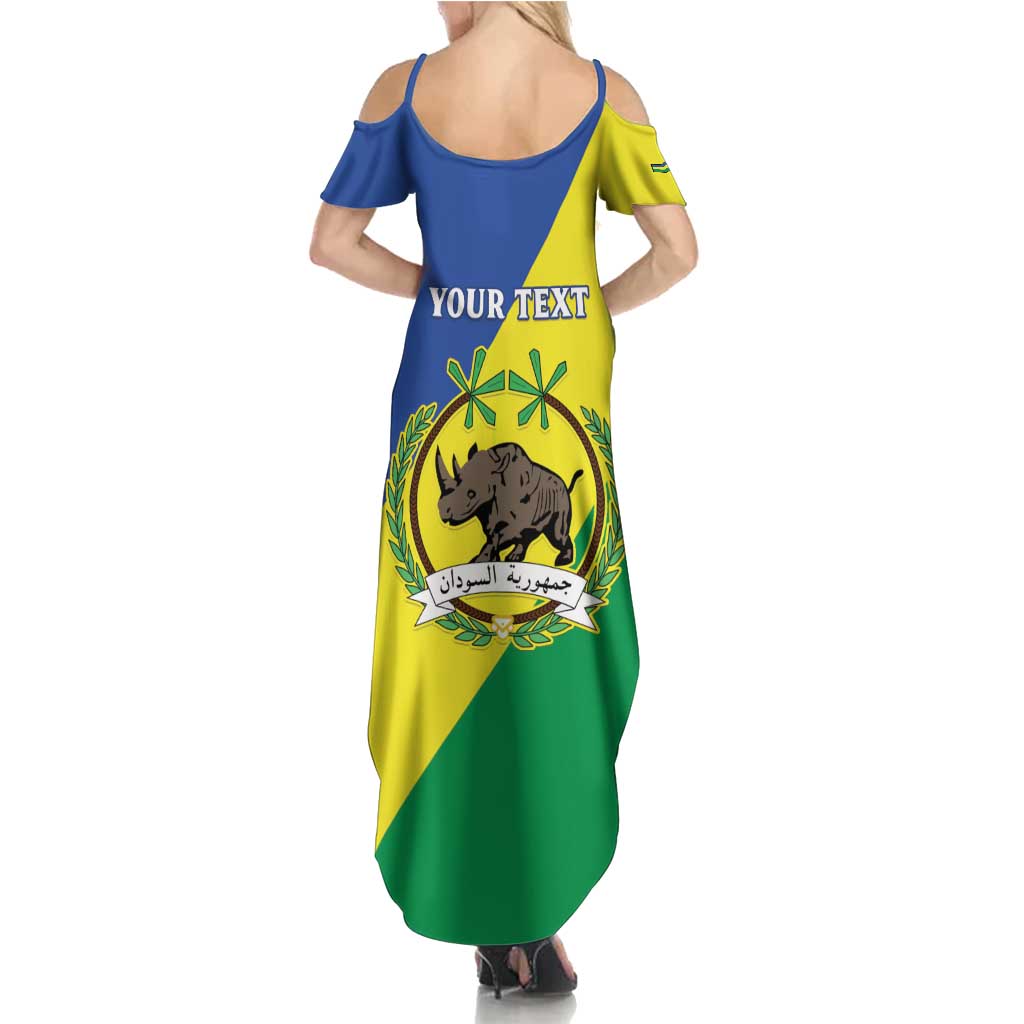 Personalized Sudan 1956-1970 Summer Maxi Dress Secretary Bird Coat Of Arms