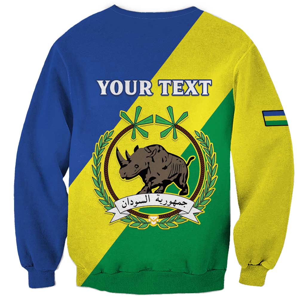Personalized Sudan 1956-1970 Sweatshirt Secretary Bird Coat Of Arms
