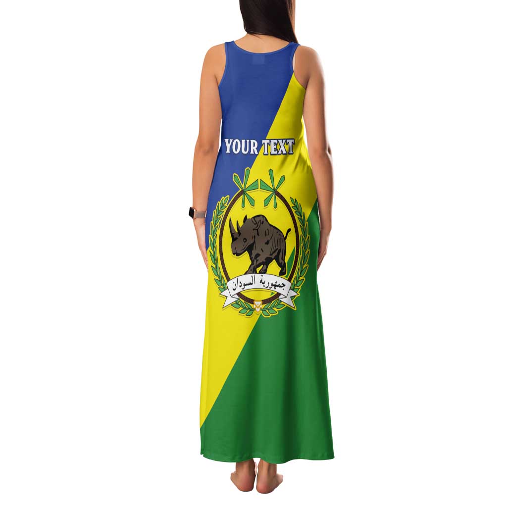 Personalized Sudan 1956-1970 Tank Maxi Dress Secretary Bird Coat Of Arms