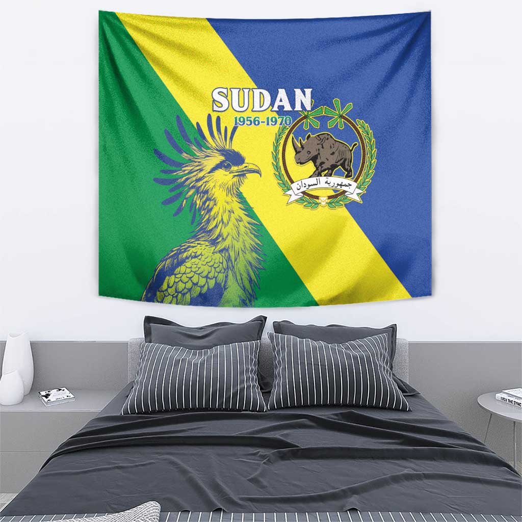 Personalized Sudan 1956-1970 Tapestry Secretary Bird Coat Of Arms