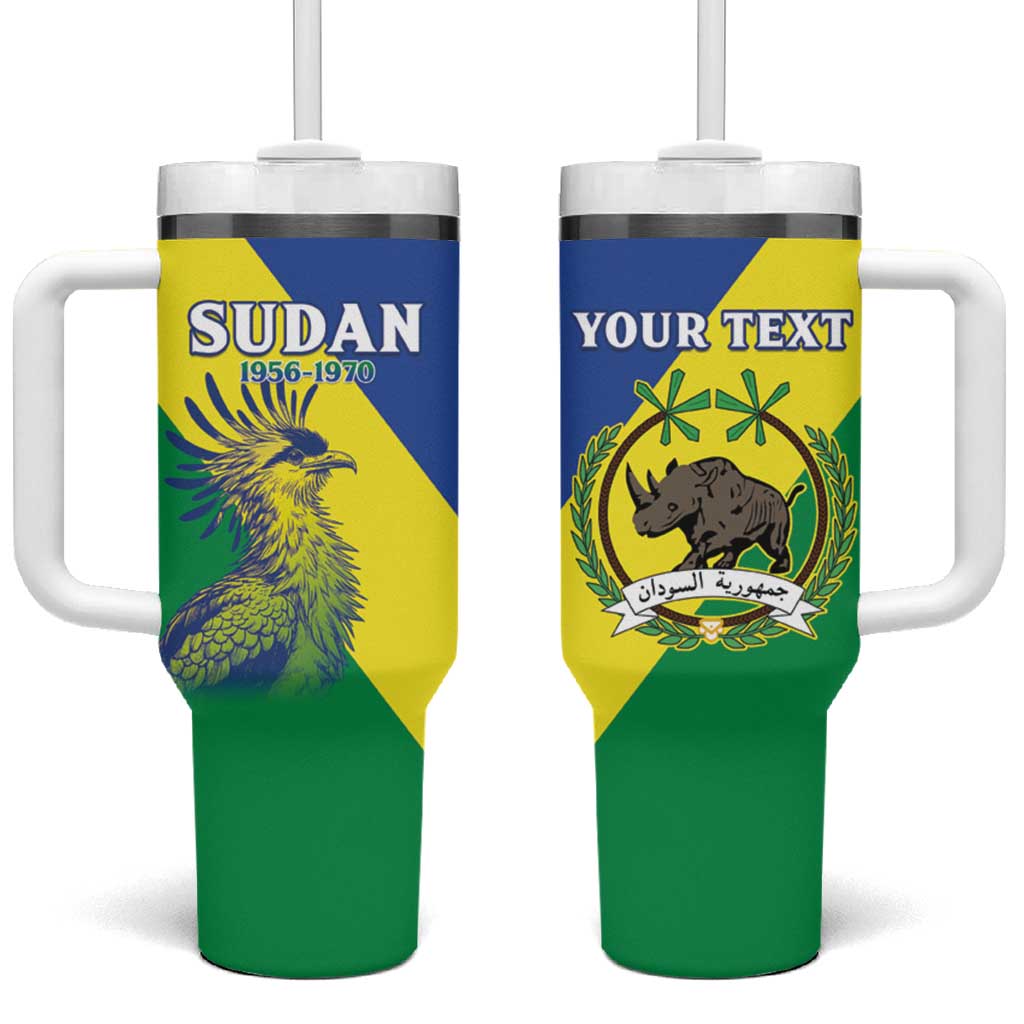 Personalized Sudan 1956-1970 Tumbler With Handle Secretary Bird Coat Of Arms