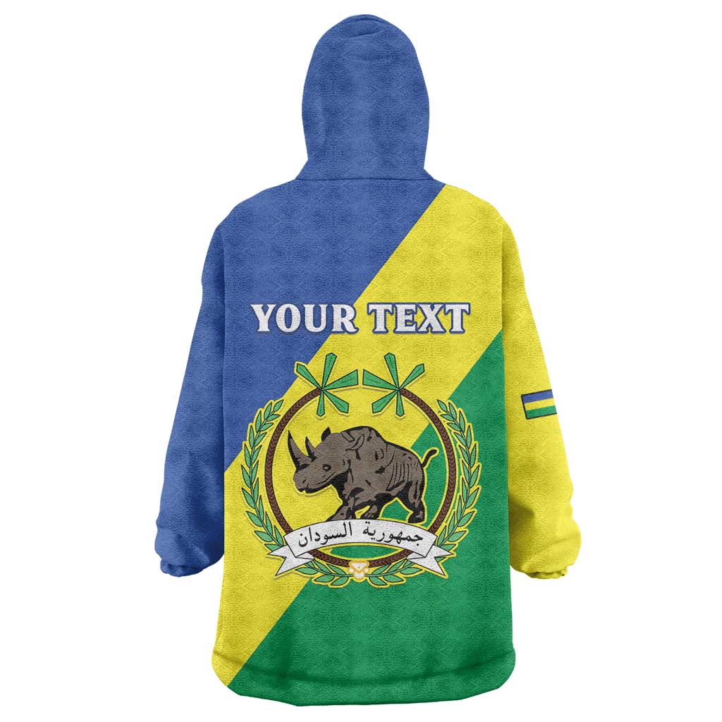 Personalized Sudan 1956-1970 Wearable Blanket Hoodie Secretary Bird Coat Of Arms