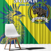 Personalized Sudan 1956-1970 Window Curtain Secretary Bird Coat Of Arms