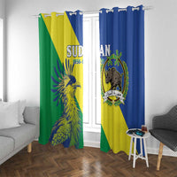 Personalized Sudan 1956-1970 Window Curtain Secretary Bird Coat Of Arms