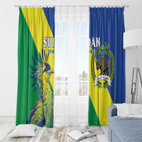 Personalized Sudan 1956-1970 Window Curtain Secretary Bird Coat Of Arms