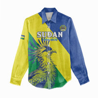 Personalized Sudan 1956-1970 Women Casual Shirt Secretary Bird Coat Of Arms