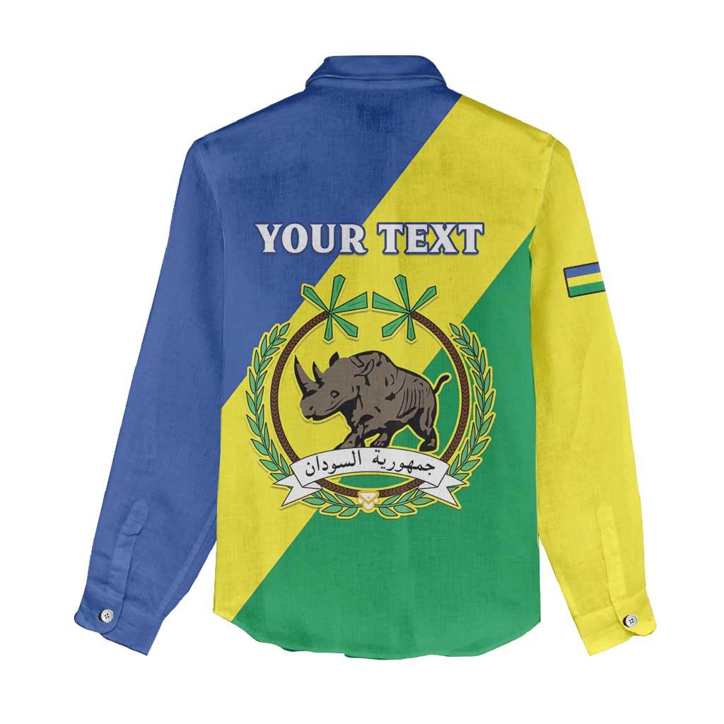 Personalized Sudan 1956-1970 Women Casual Shirt Secretary Bird Coat Of Arms