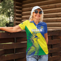 Personalized Sudan 1956-1970 Women Polo Shirt Secretary Bird Coat Of Arms