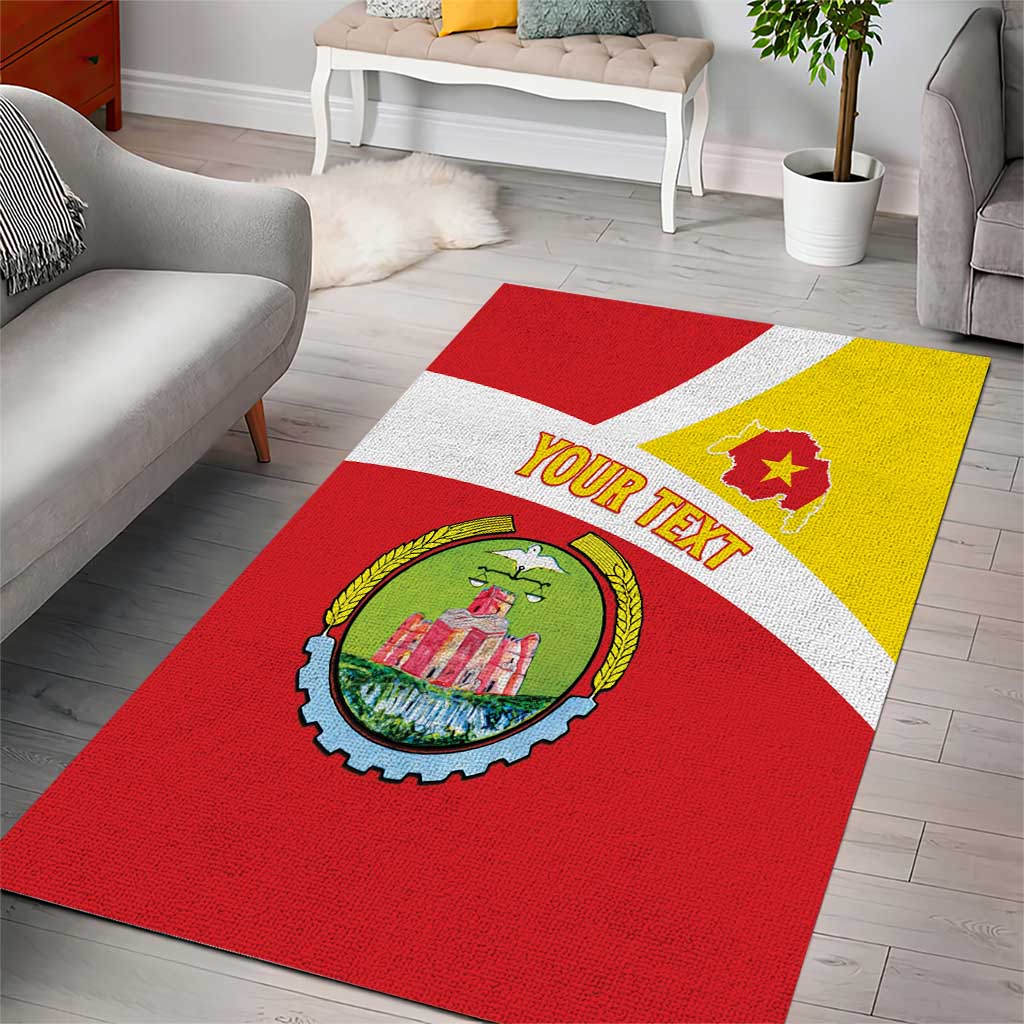 Personalized Ethiopia Amhara Region Area Rug Coat Of Arms With Map