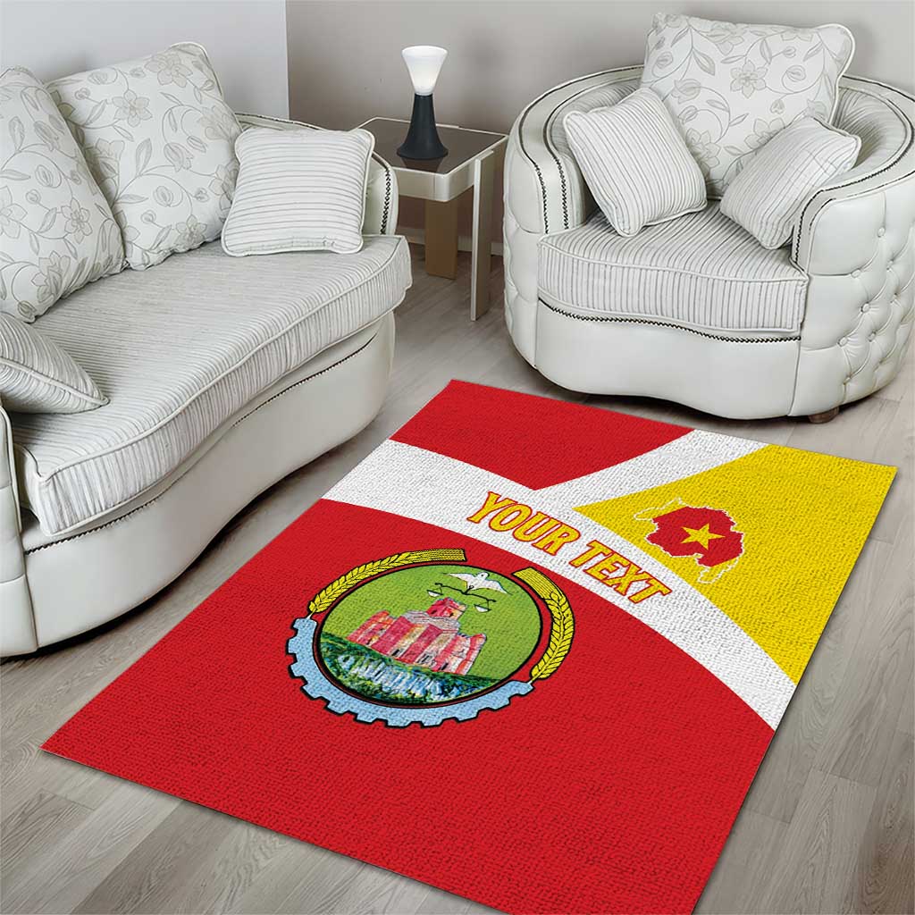 Personalized Ethiopia Amhara Region Area Rug Coat Of Arms With Map
