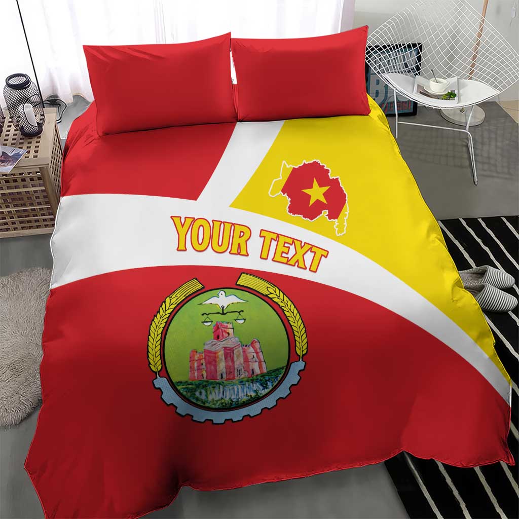 Personalized Ethiopia Amhara Region Bedding Set Coat Of Arms With Map