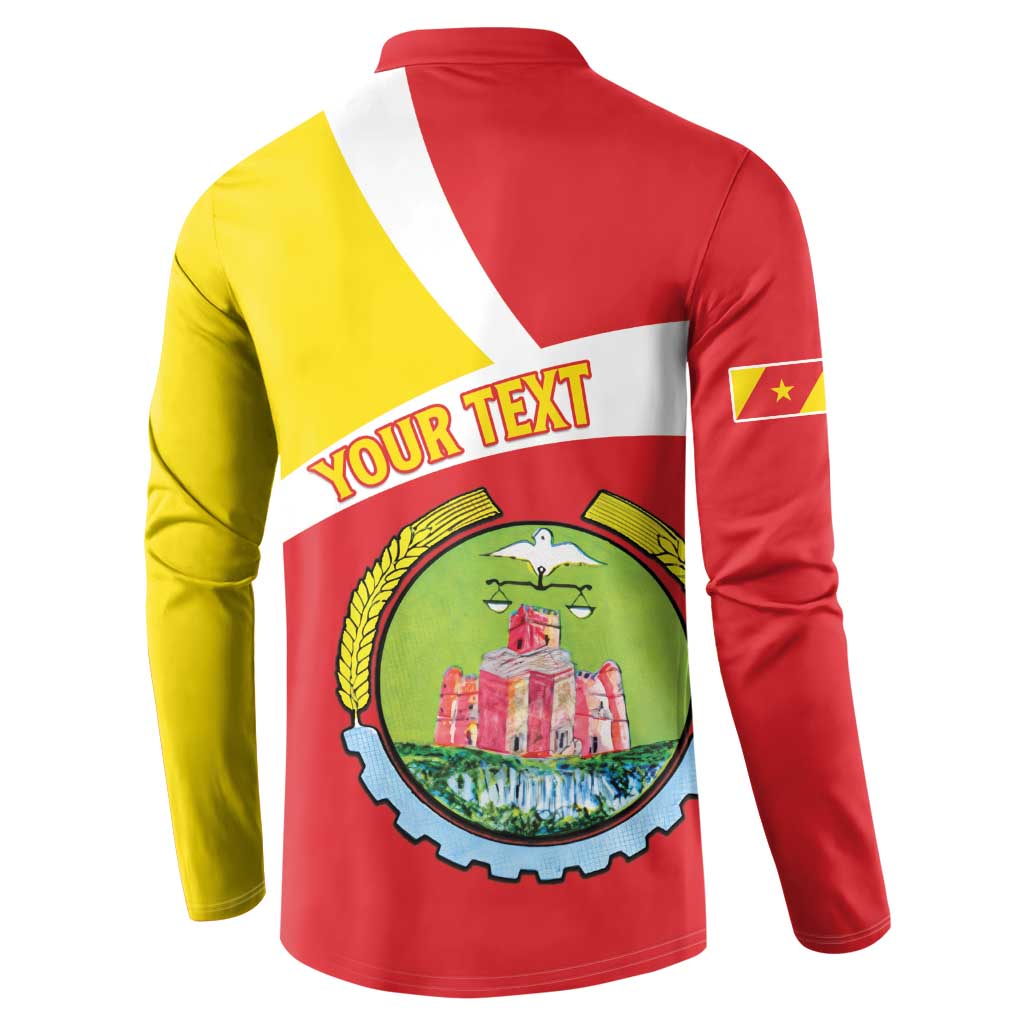 Personalized Ethiopia Amhara Region Button Sweatshirt Coat Of Arms With Map