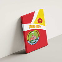 Personalized Ethiopia Amhara Region Canvas Wall Art Coat Of Arms With Map