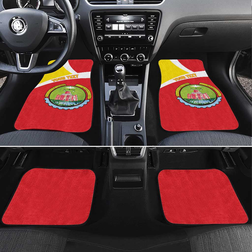 Personalized Ethiopia Amhara Region Car Mats Coat Of Arms With Map