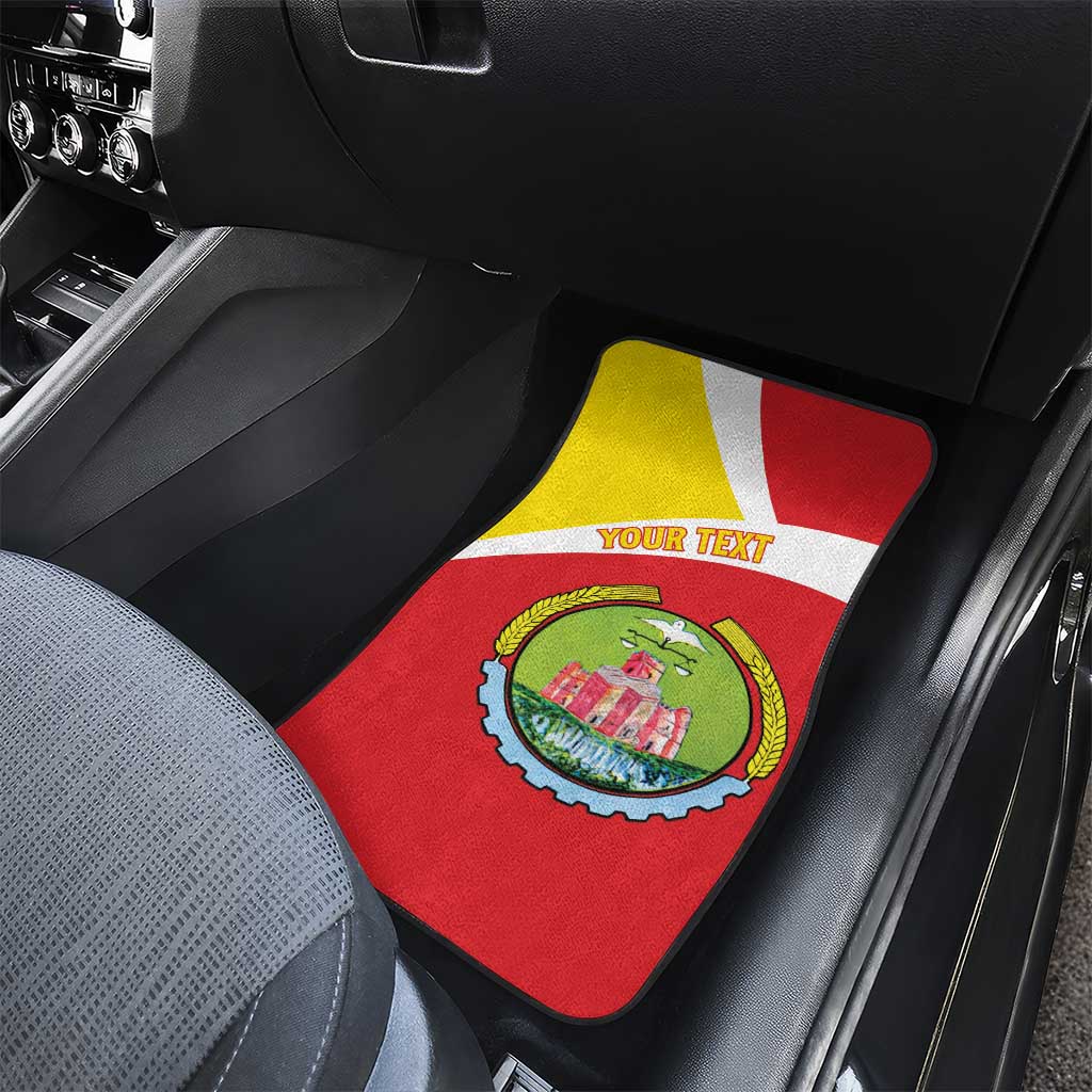 Personalized Ethiopia Amhara Region Car Mats Coat Of Arms With Map