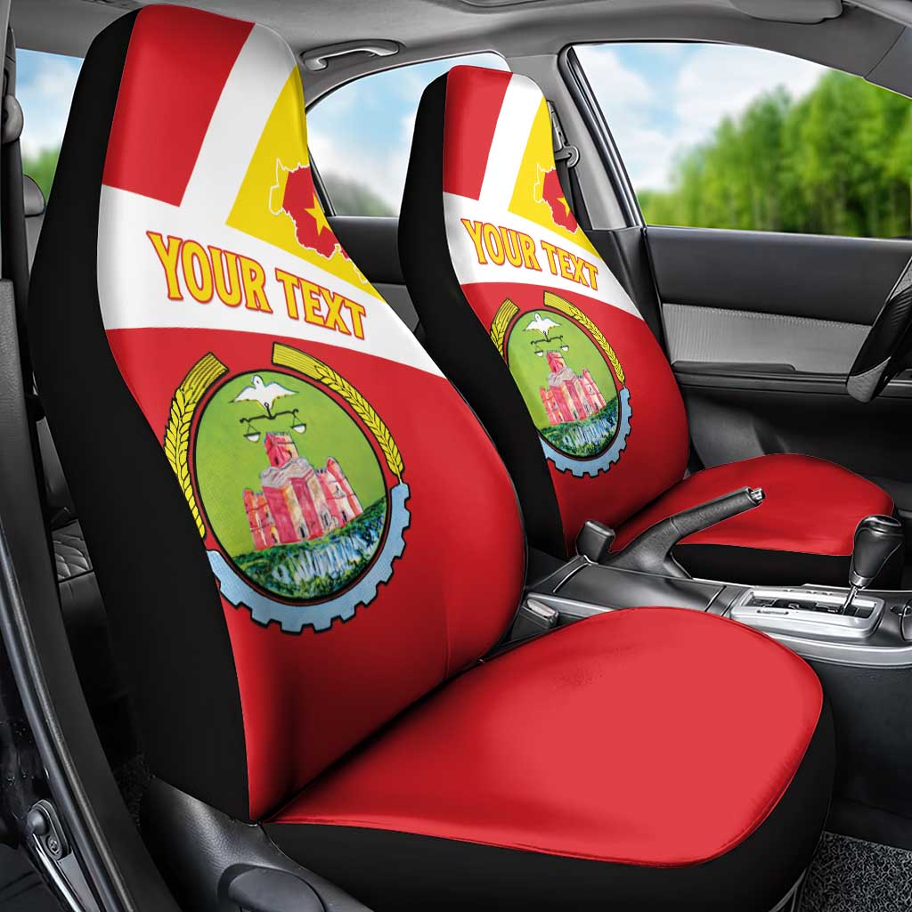 Personalized Ethiopia Amhara Region Car Seat Cover Coat Of Arms With Map