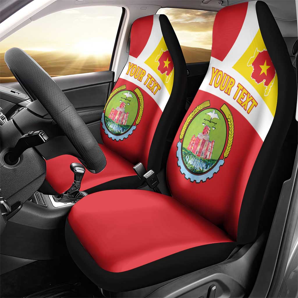Personalized Ethiopia Amhara Region Car Seat Cover Coat Of Arms With Map