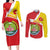 Personalized Ethiopia Amhara Region Couples Matching Long Sleeve Bodycon Dress and Long Sleeve Button Shirt Coat Of Arms With Map