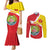 Personalized Ethiopia Amhara Region Couples Matching Mermaid Dress and Long Sleeve Button Shirt Coat Of Arms With Map