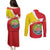 Personalized Ethiopia Amhara Region Couples Matching Puletasi and Long Sleeve Button Shirt Coat Of Arms With Map