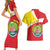Personalized Ethiopia Amhara Region Couples Matching Short Sleeve Bodycon Dress and Hawaiian Shirt Coat Of Arms With Map