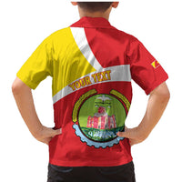 Personalized Ethiopia Amhara Region Family Matching Mermaid Dress and Hawaiian Shirt Coat Of Arms With Map