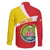 Personalized Ethiopia Amhara Region Family Matching Off The Shoulder Long Sleeve Dress and Hawaiian Shirt Coat Of Arms With Map