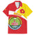 Personalized Ethiopia Amhara Region Family Matching Off Shoulder Maxi Dress and Hawaiian Shirt Coat Of Arms With Map