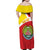 Personalized Ethiopia Amhara Region Family Matching Off Shoulder Maxi Dress and Hawaiian Shirt Coat Of Arms With Map