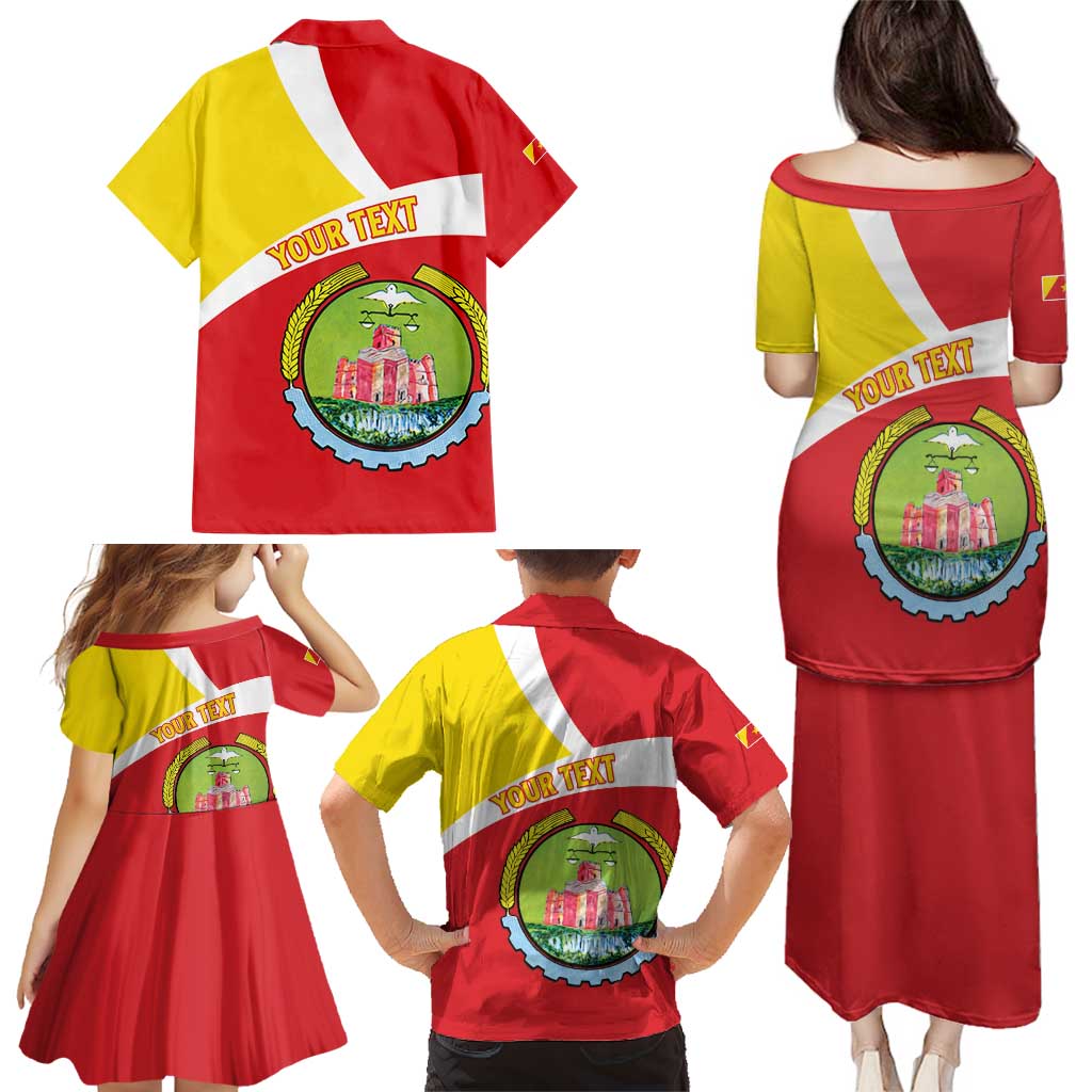 Personalized Ethiopia Amhara Region Family Matching Puletasi and Hawaiian Shirt Coat Of Arms With Map