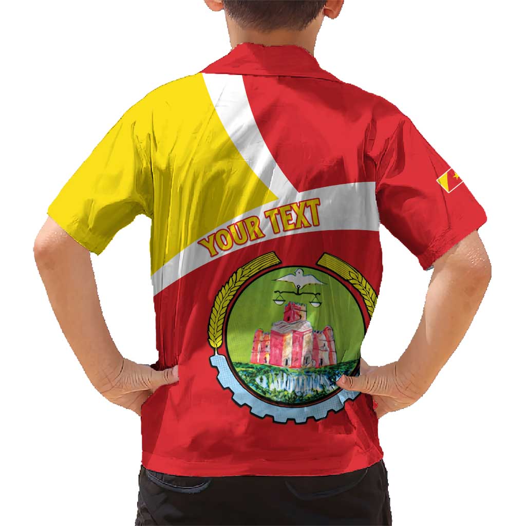 Personalized Ethiopia Amhara Region Family Matching Short Sleeve Bodycon Dress and Hawaiian Shirt Coat Of Arms With Map